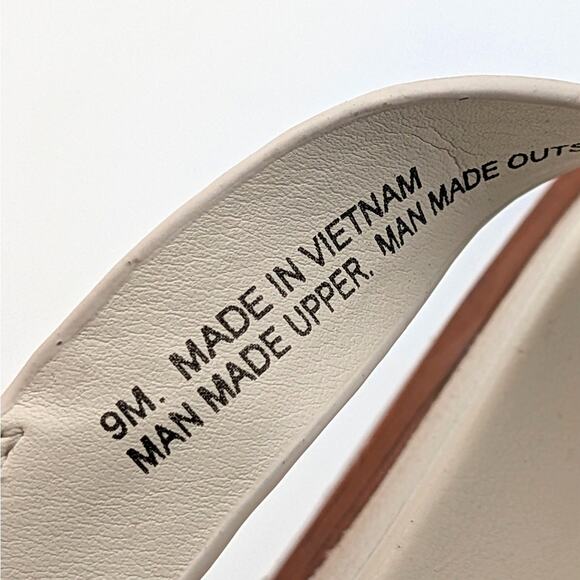 Open Edit Delphi Thong Sandal Women's Adjustable Ivory Cream Size US9M EU39.5 - Picture 7 of 12